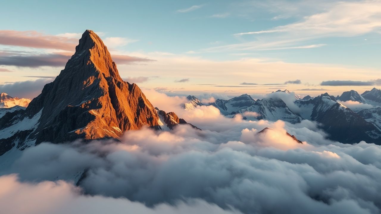 Radiant Matterhorn Pyramid Peak Drama