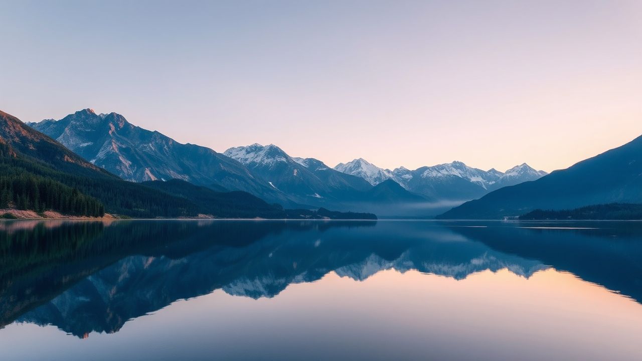 Enchanting Lake Mirror Mountains Reflections
