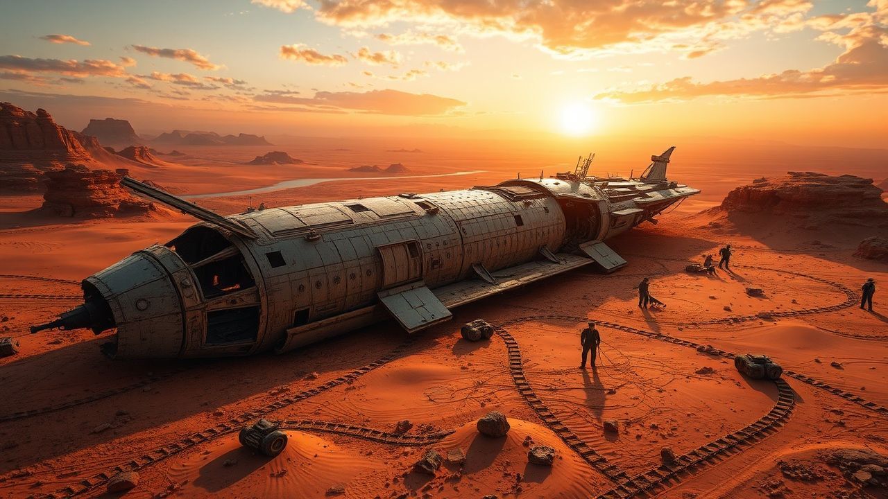 Monumental Crashed Alien Ship Ruins