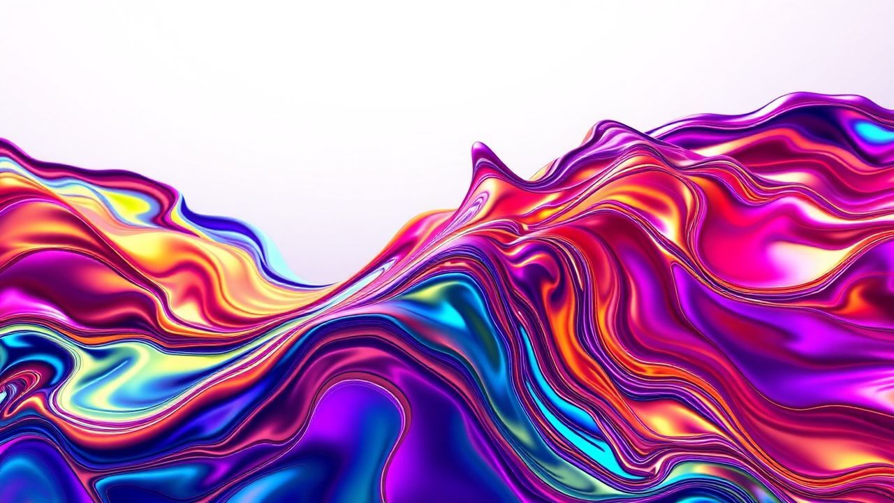 Iridescent Fluid Simulation Metallic
