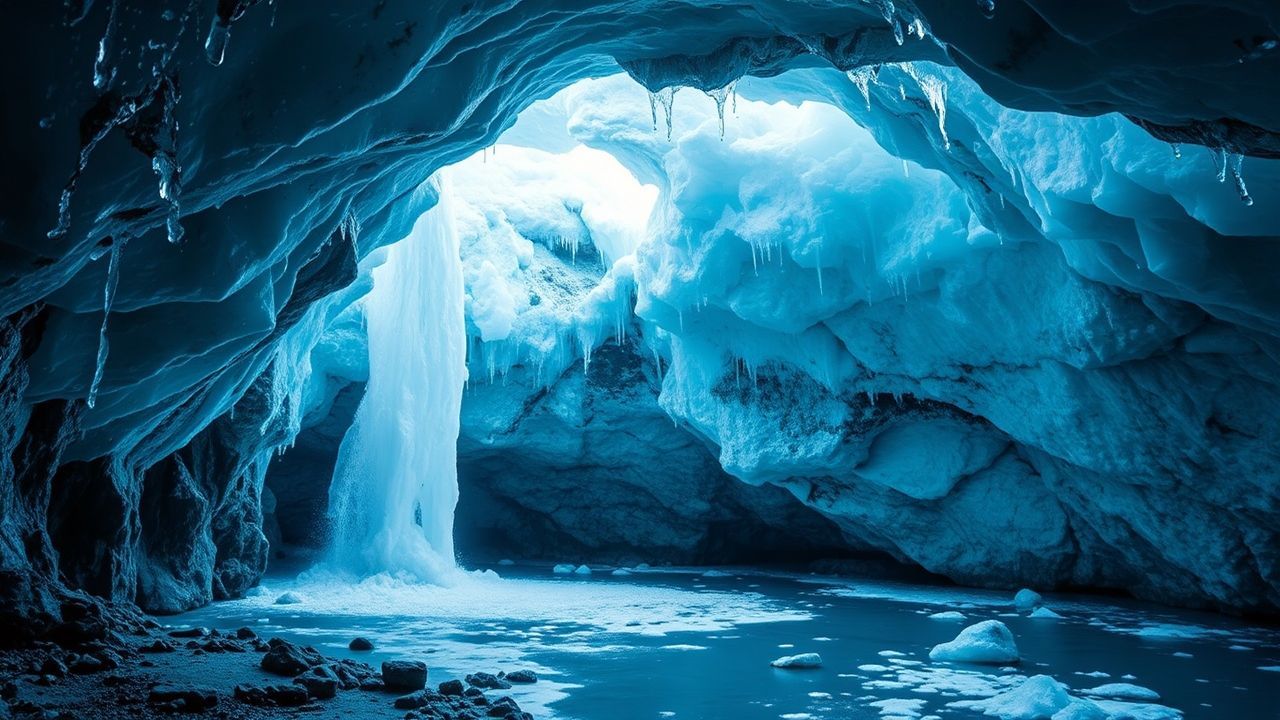 Glorious Ice Cave Interior Crystal