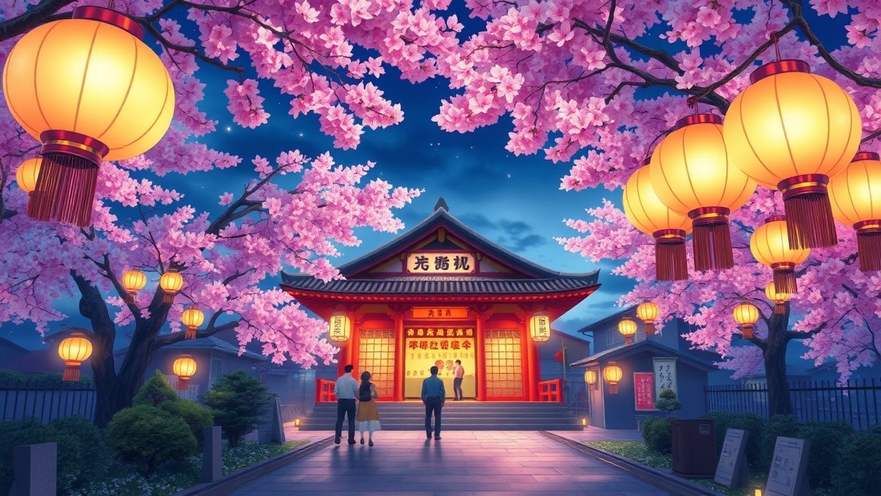 Whimsical Cherry Blossom Festival Magic