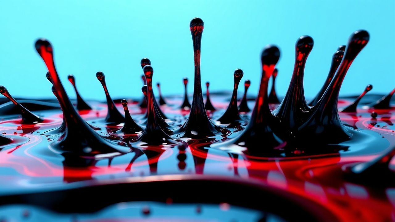 Vivid Ferrofluid Spikes Glossy