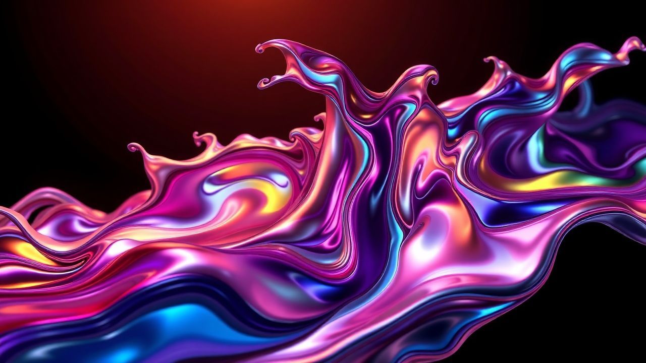 Chromatic Fluid Simulation Metallic