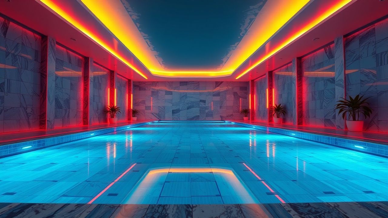 Dreamy Liminal Pool Empty