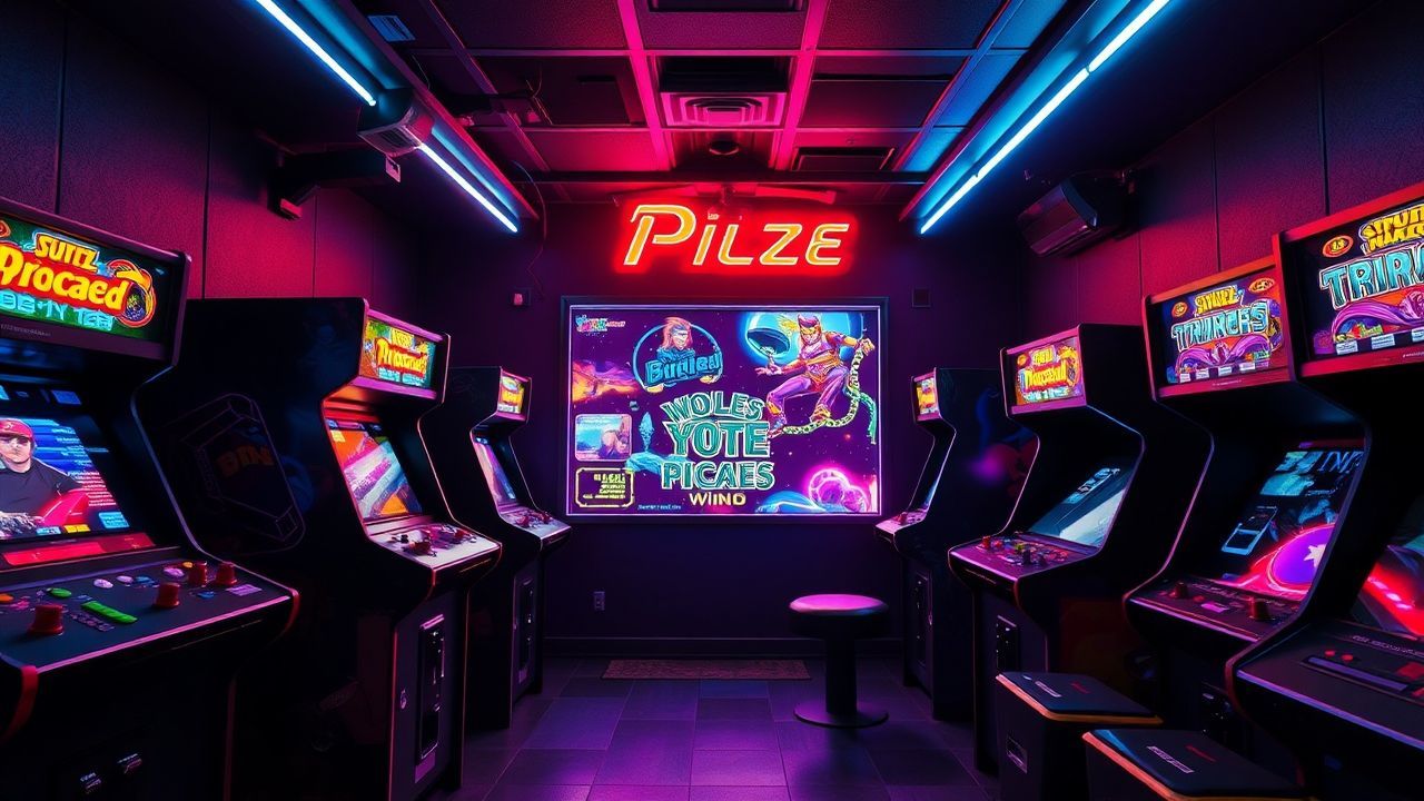 Neon Arcade Cabinet Glow Neon Dreams
