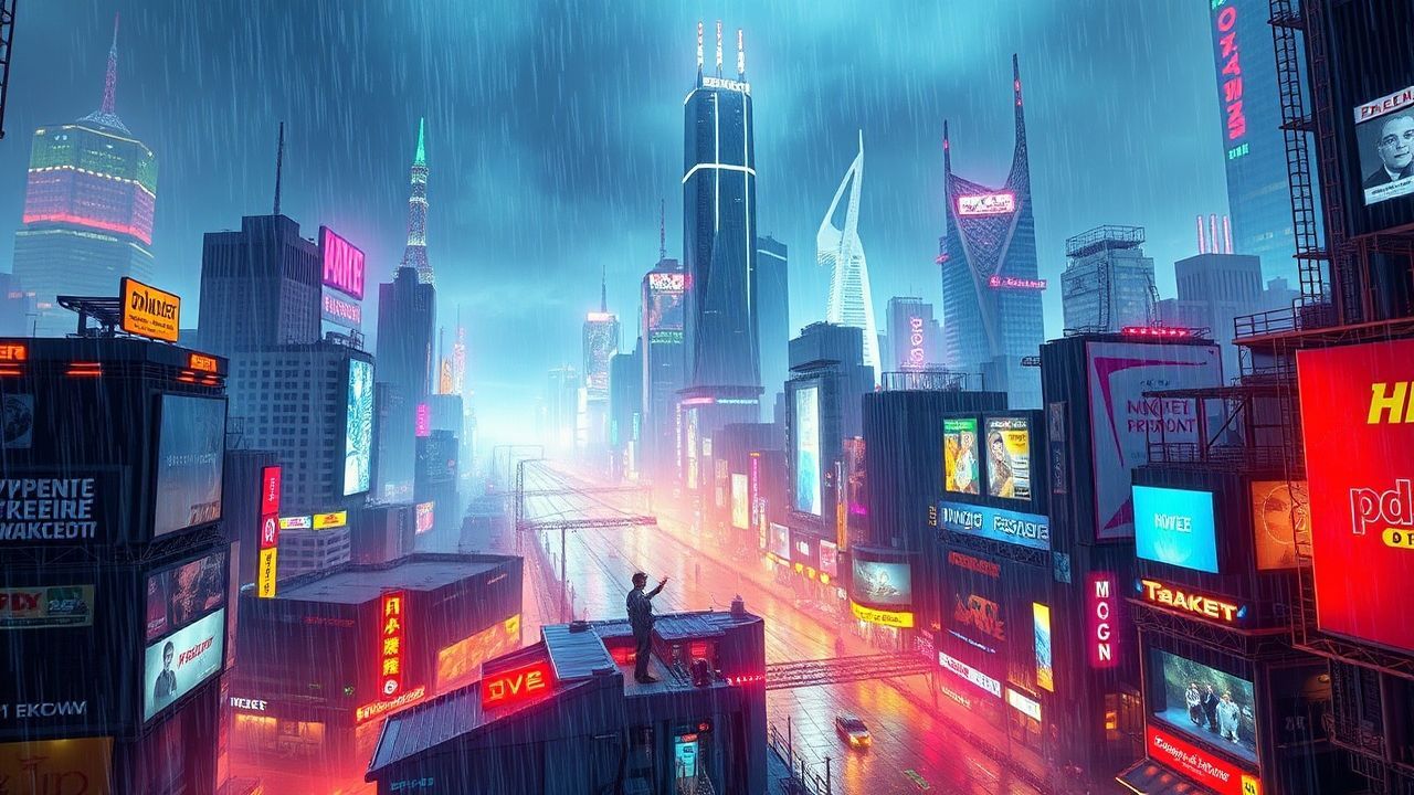 Blazing Cyberpunk Megacity Endless Neon Dreams