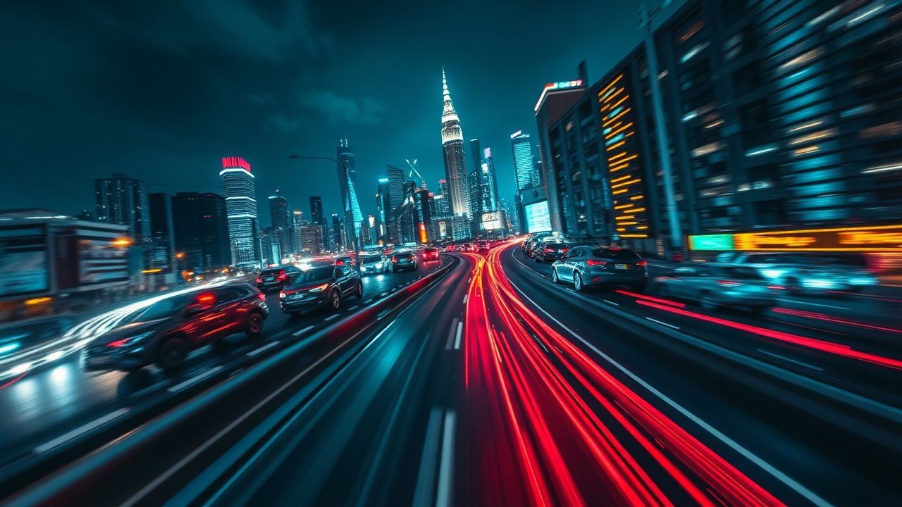 Classic Outrun Drive City by Night