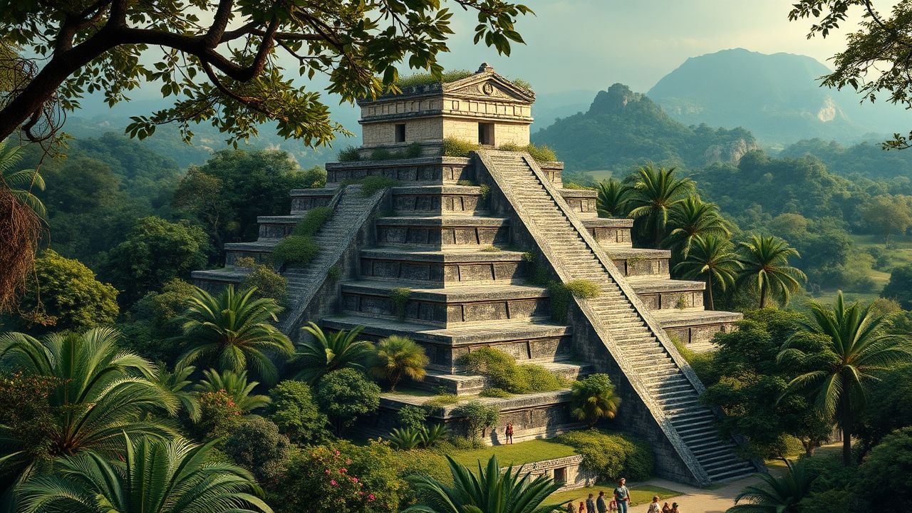 Forgotten Mayan Pyramid Jungle Ruins