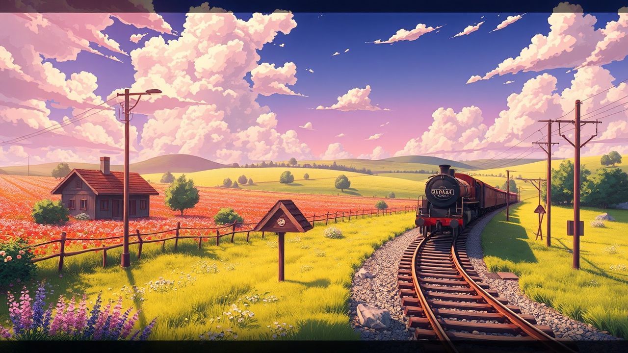 Luminous Studio Ghibli Countryside in Summer