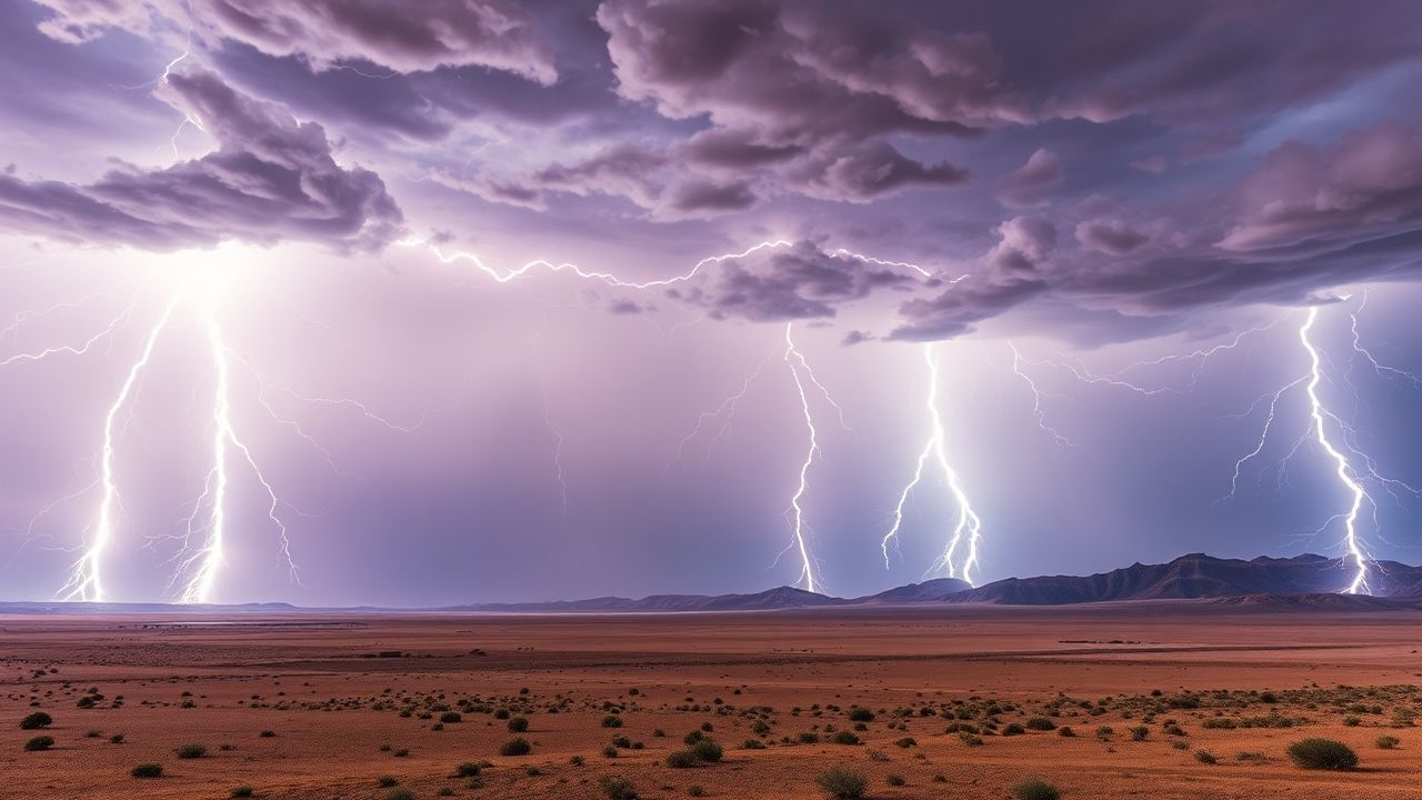 Ethereal Lightning Multiple Bolts Storm