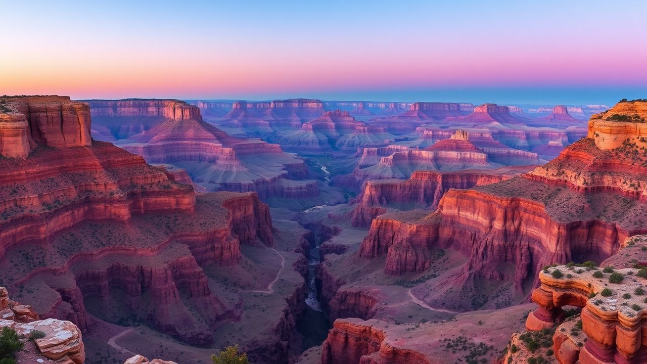 Stunning Grand Canyon Red at Sunrise
