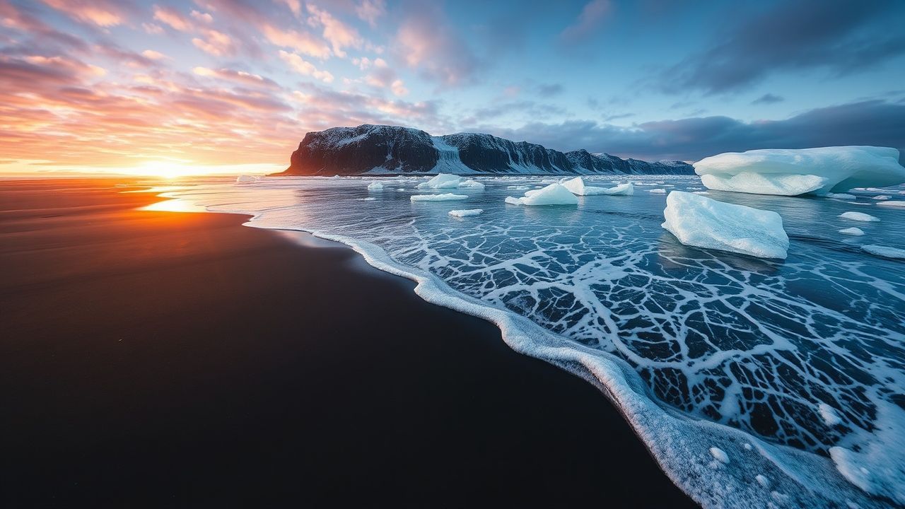 Dramatic Iceland Diamond Beach