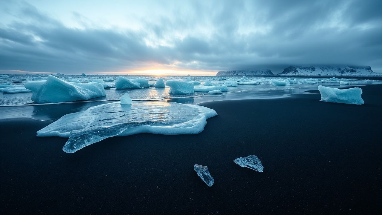 Serene Iceland Diamond Beach