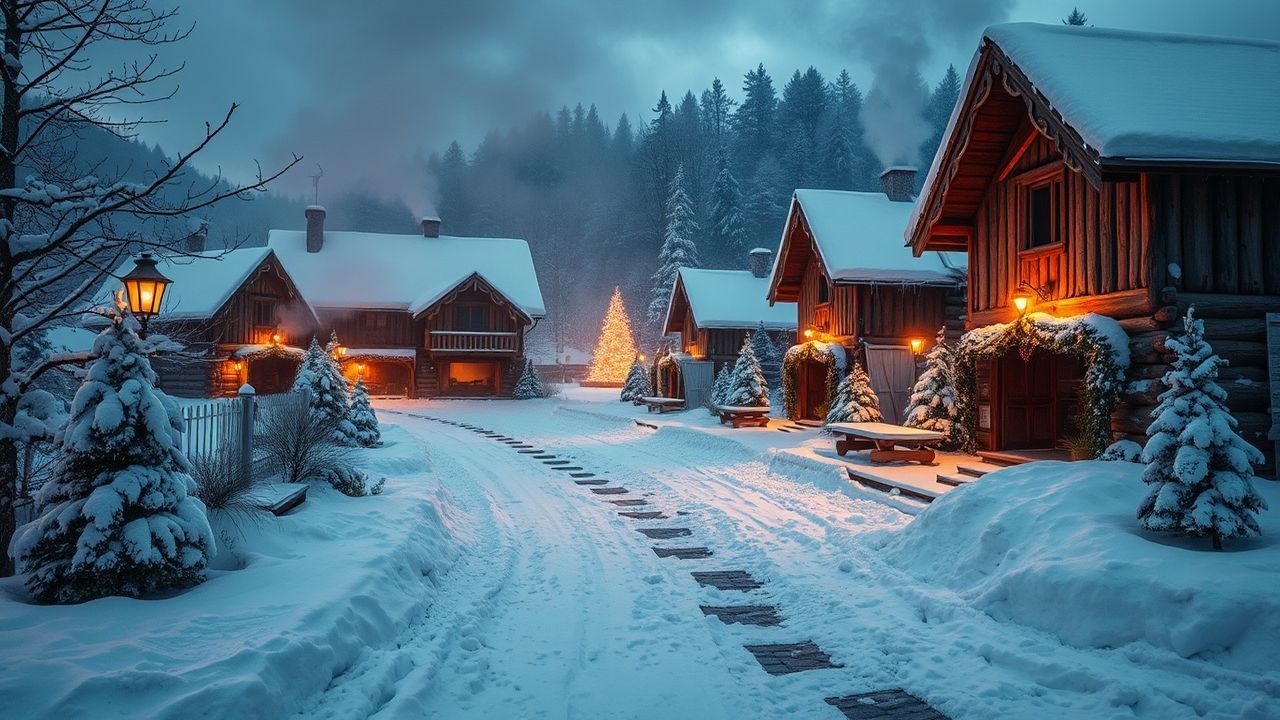 Lush Village First Cozy in Winter