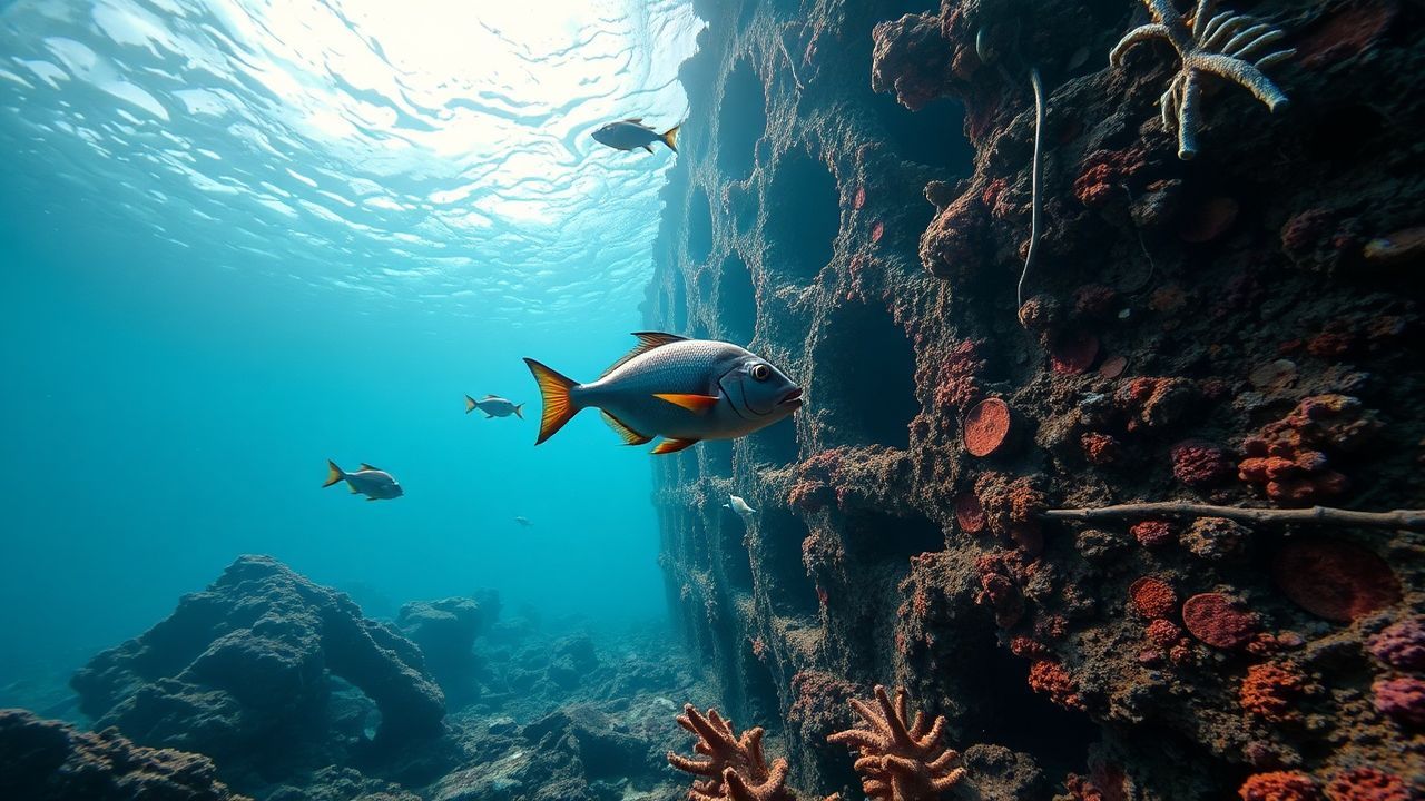 Coral Shipwreck Coral Encrusted