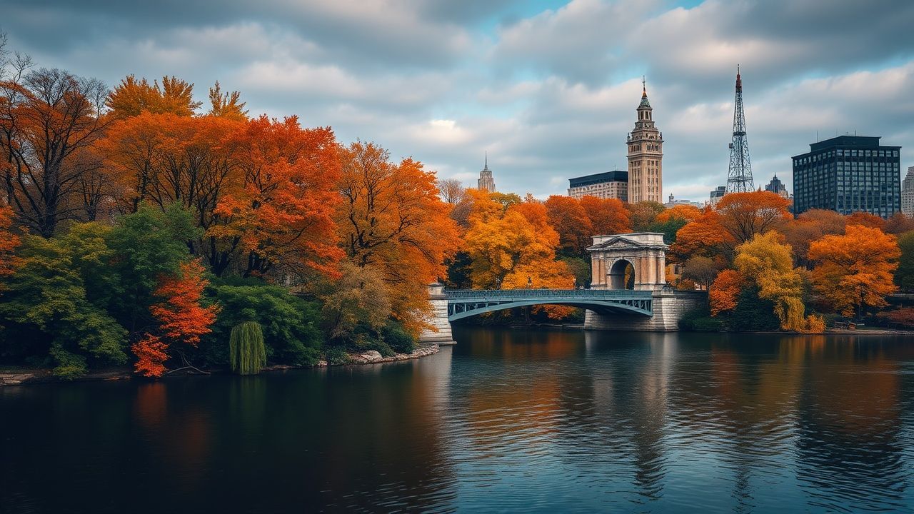 Radiant Central Park Foliage in Autumn