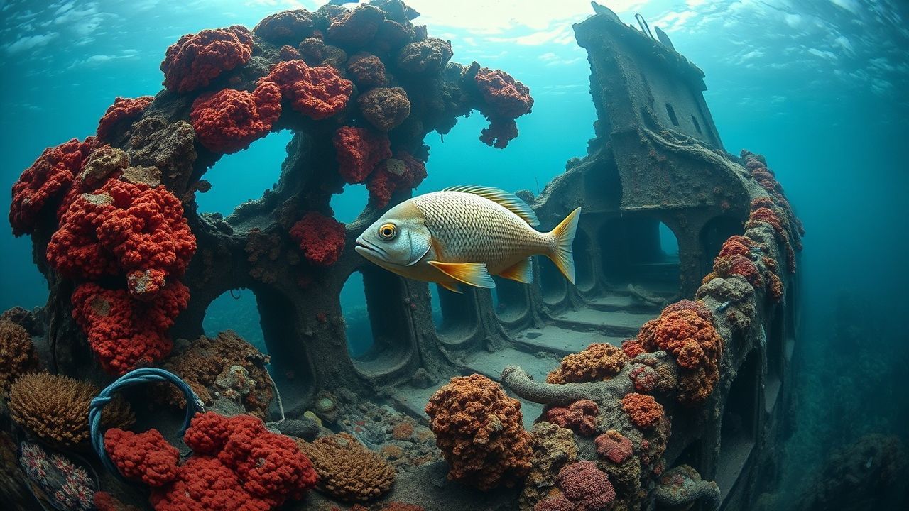 Abyssal Shipwreck Coral Encrusted