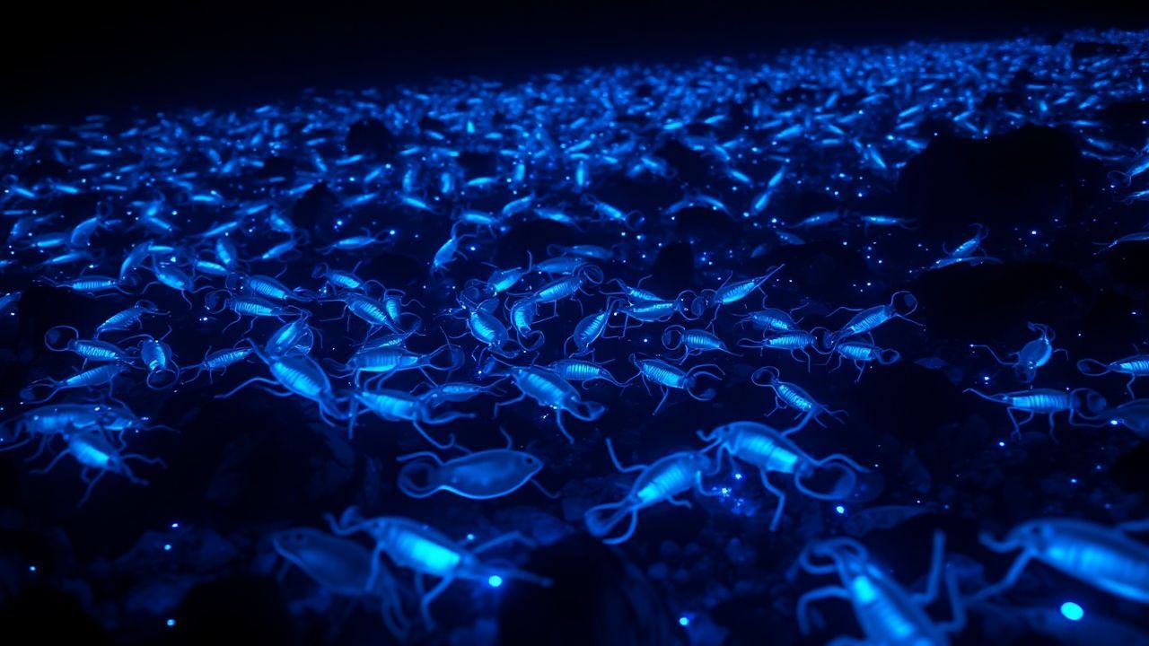 Coral Bioluminescent Deep Creatures Glow