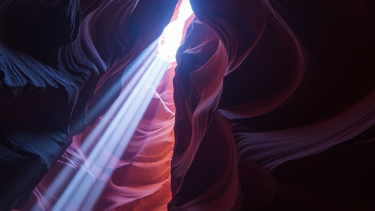 Dramatic Slot Canyon Narrow Glow