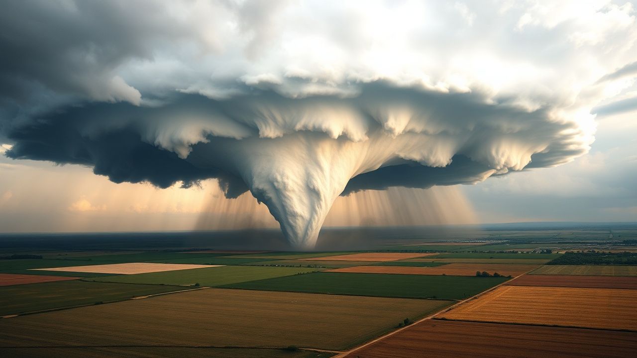 Serene Tornado Supercell Structure Drama