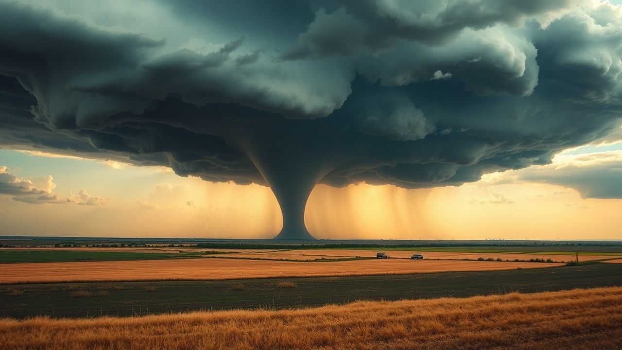 Pristine Tornado Supercell Structure Drama