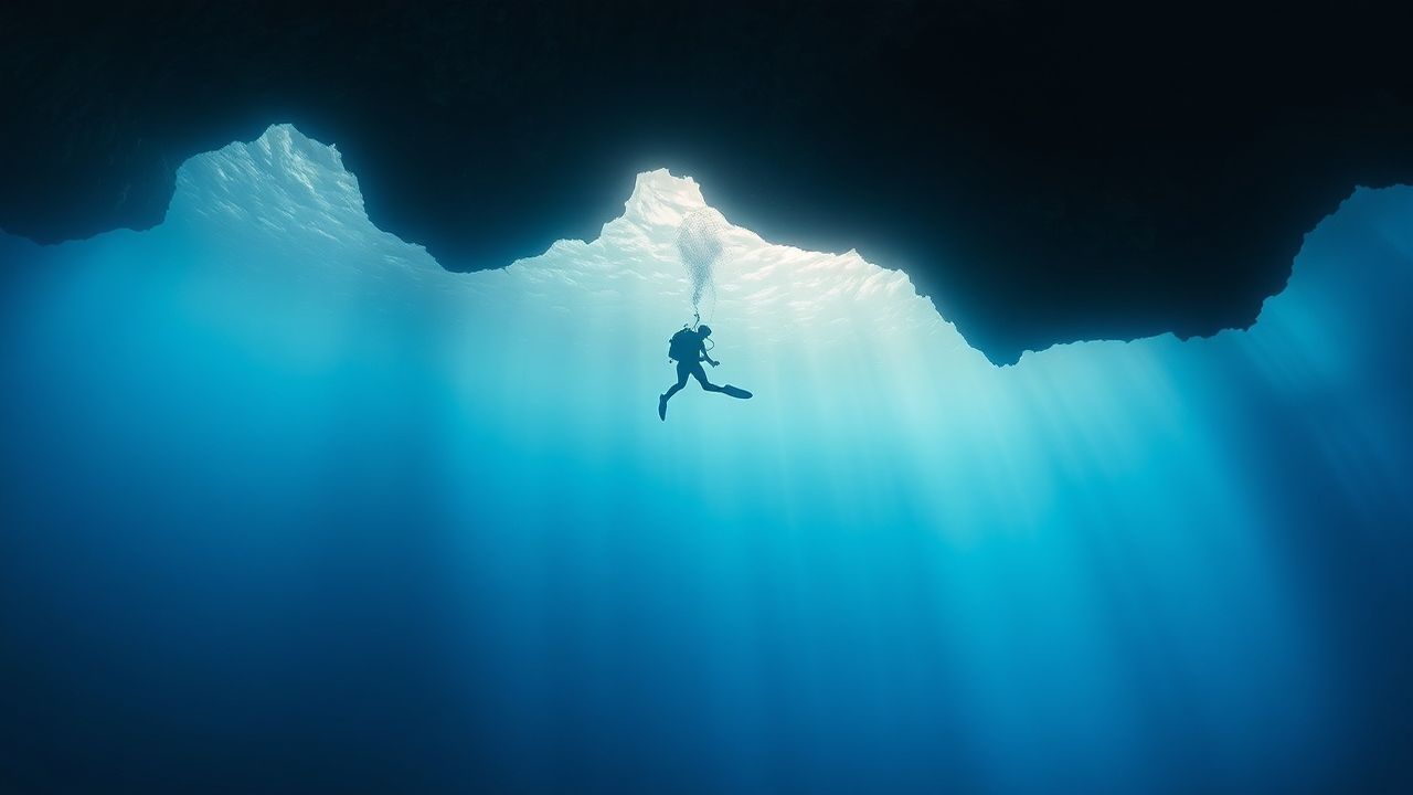 Aquatic Freediver Blue Abyss Serenity