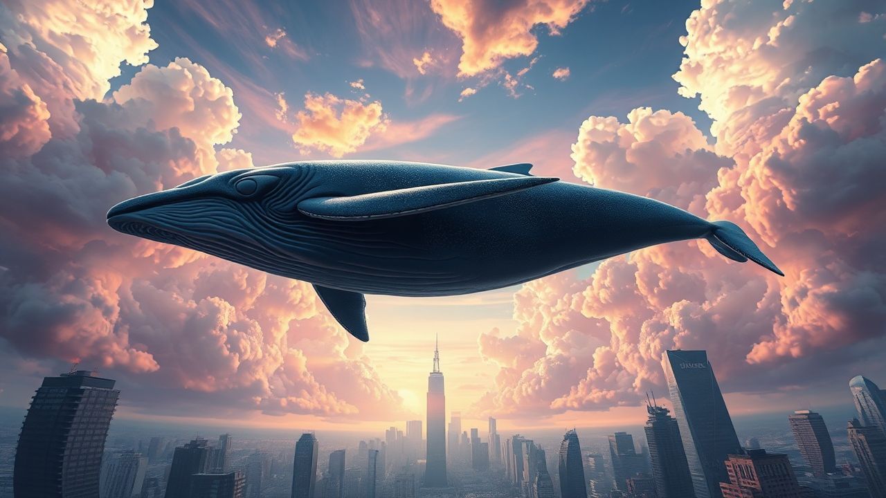 Dreamlike Whale Flying City