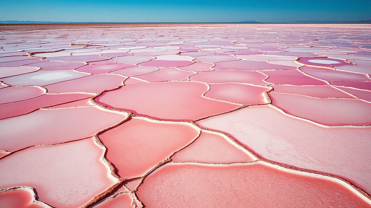 Glorious Salt Ponds Pink from Above