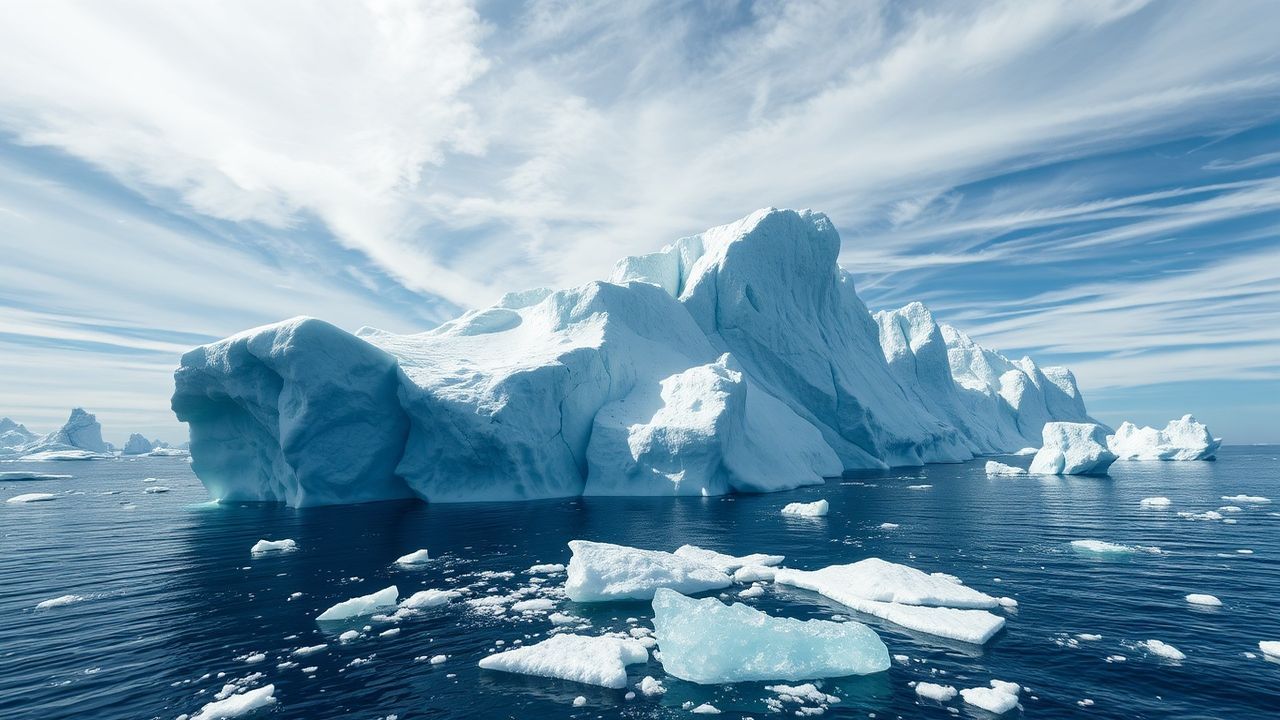 Majestic Iceberg Sculpture Floating