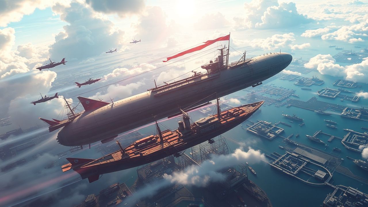 Ornate Airship Fleet Victorian