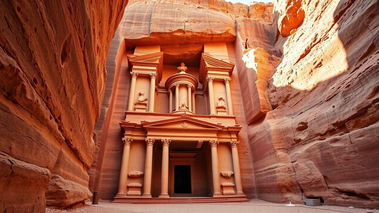 Sacred Petra Treasury Carved Ruins