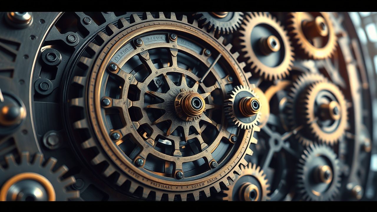 Ornate Clockwork Mechanism Gears