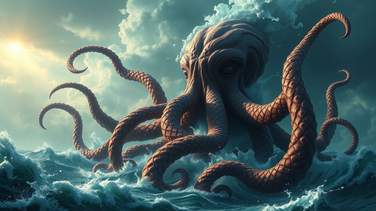 Haunting Cthulhu Rising Tentacles Storm