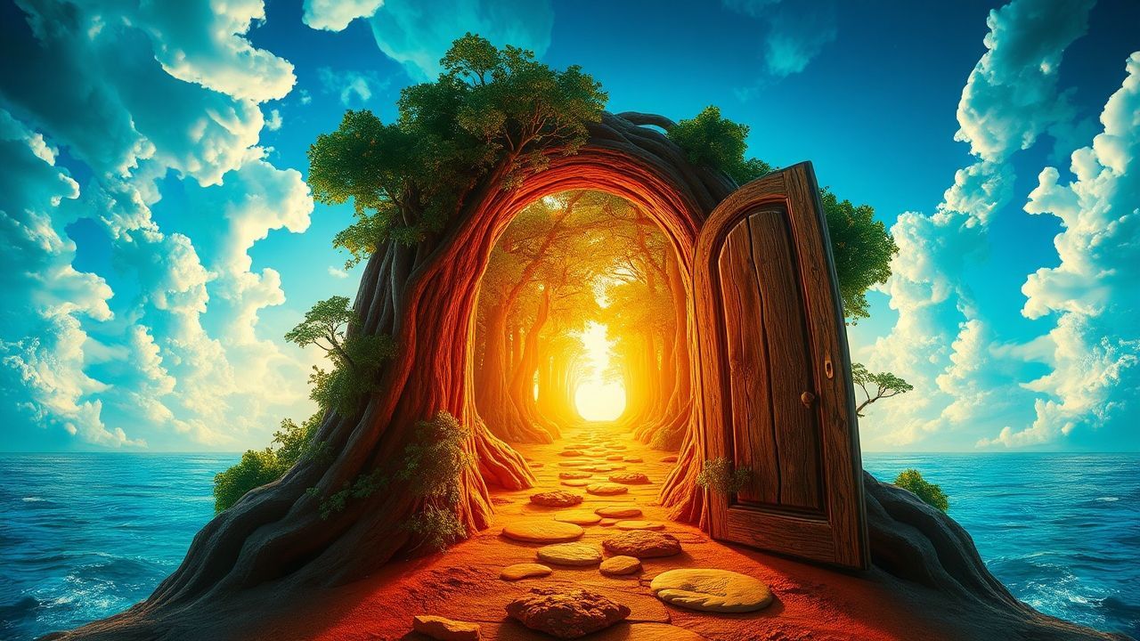 Surreal Door Ocean Opening