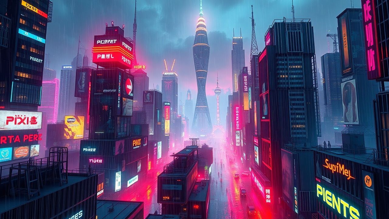 Blazing Cyberpunk Megacity Endless Neon Dreams