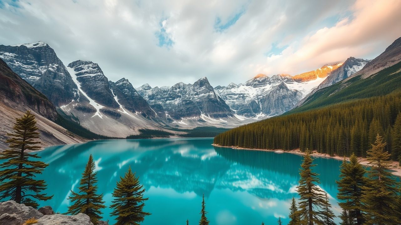Tranquil Canadian Rockies Moraine Reflections