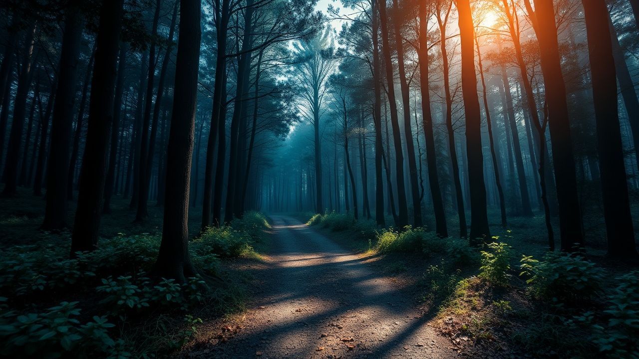 Sinister Dark Forest Path Glow