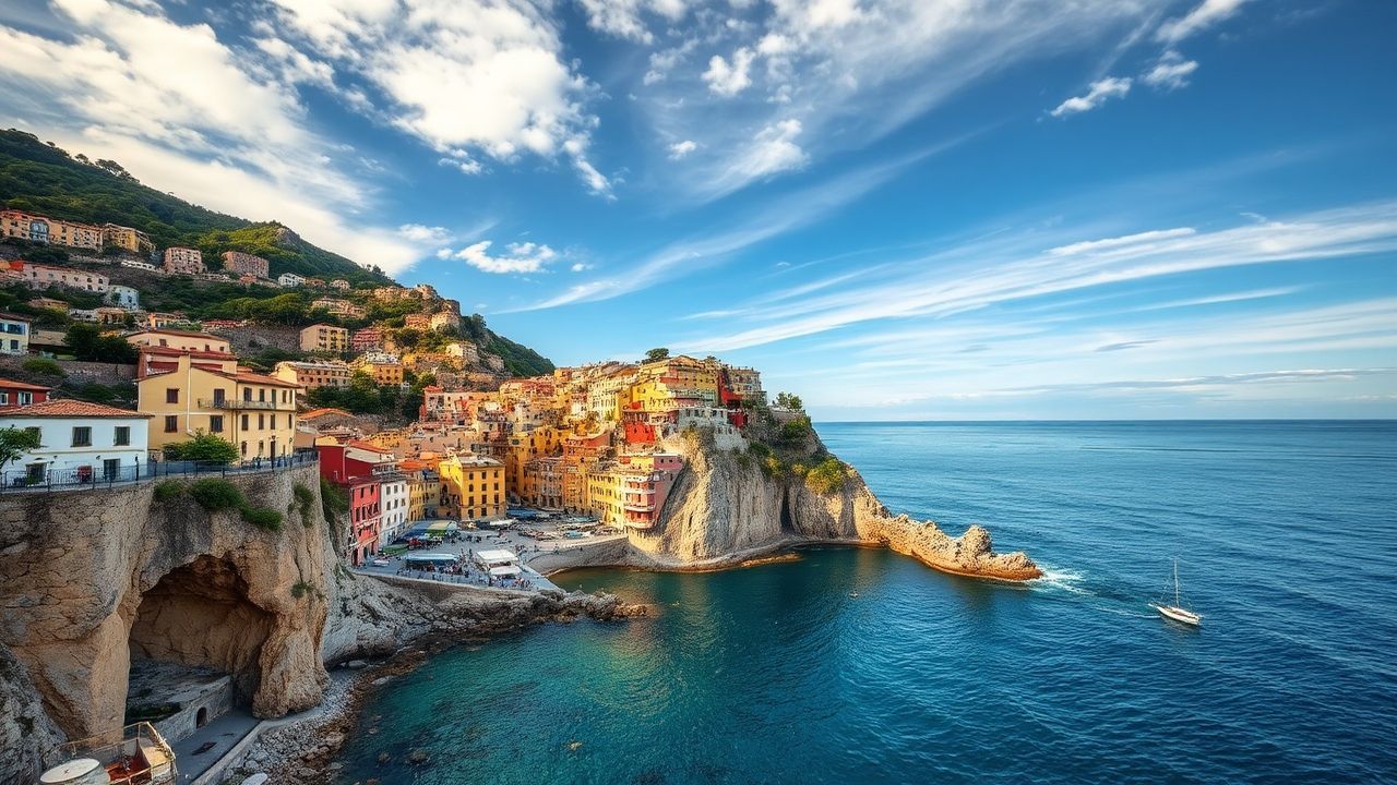Golden Amalfi Coast Coast Colorful Drama