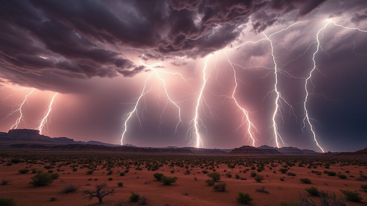 Verdant Lightning Multiple Bolts Storm