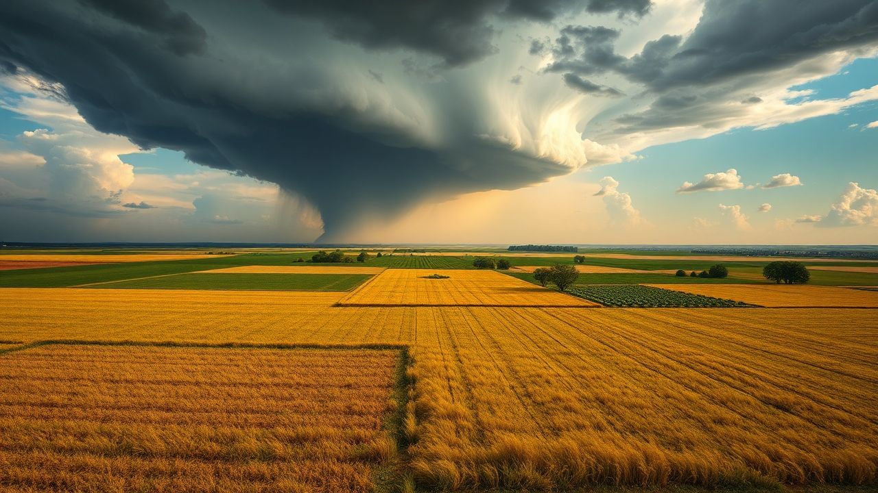 Dramatic Tornado Supercell Structure Drama