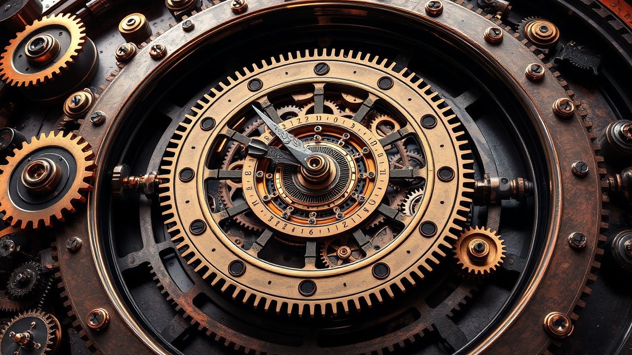 Brass Clockwork Mechanism Gears