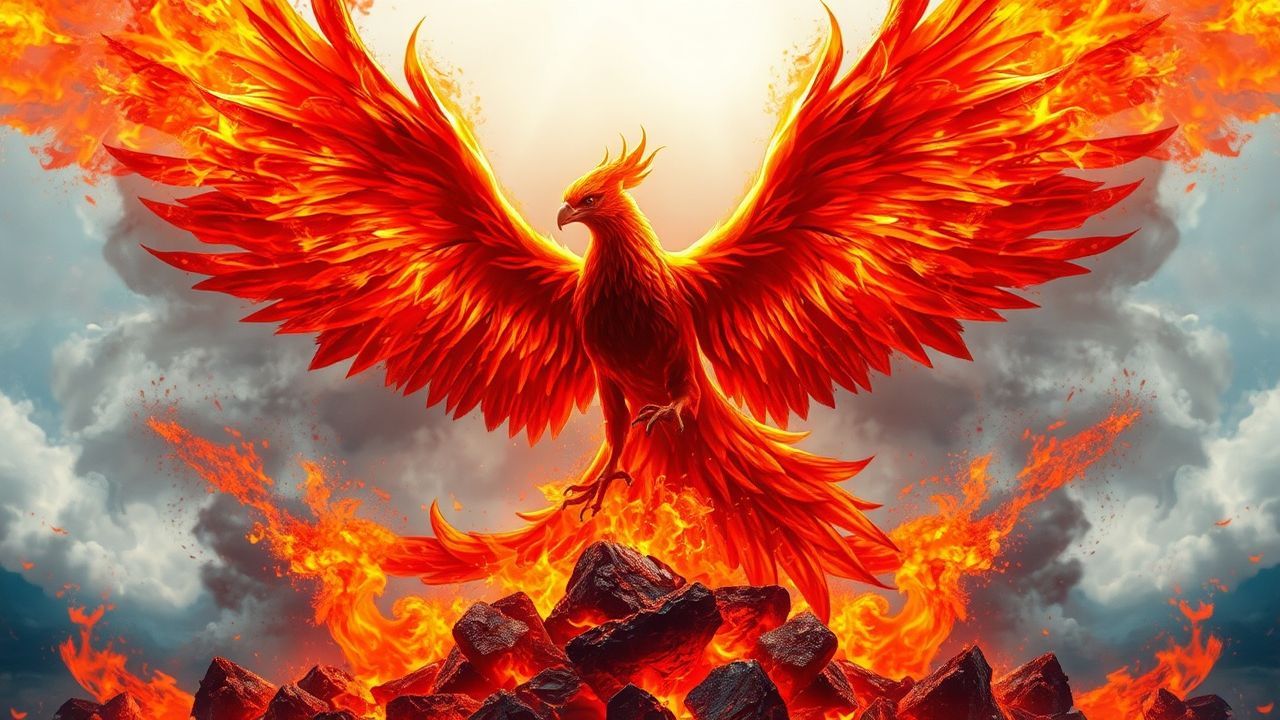 Ancient Phoenix Rising Ashes Magic