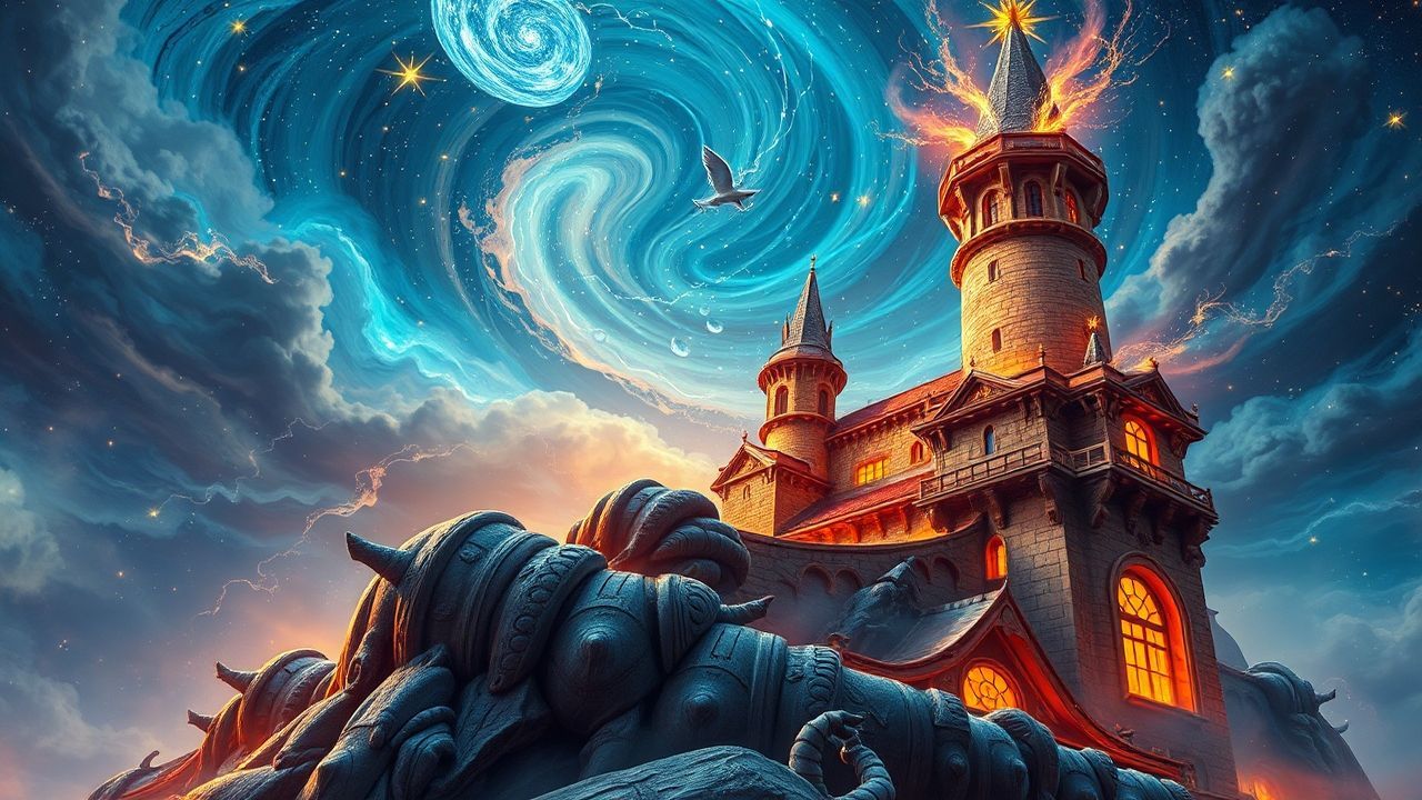 Mythical Wizard Tower Energy Magic