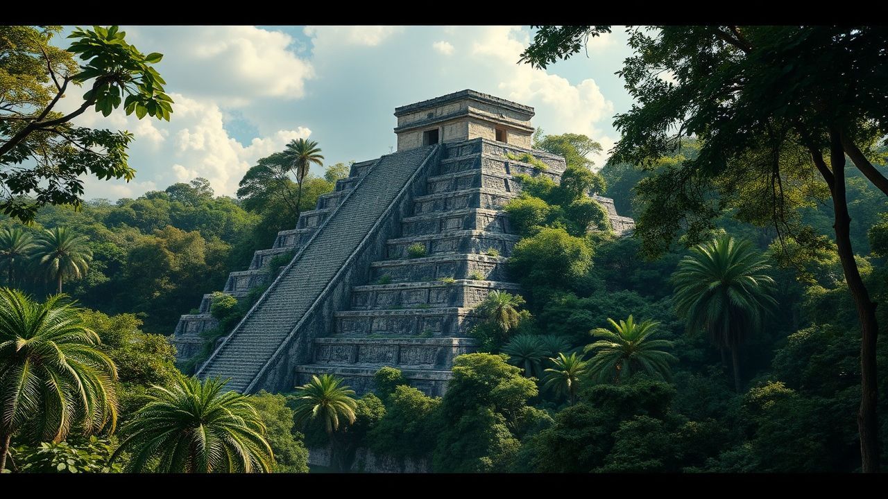 Lost Mayan Pyramid Jungle Ruins
