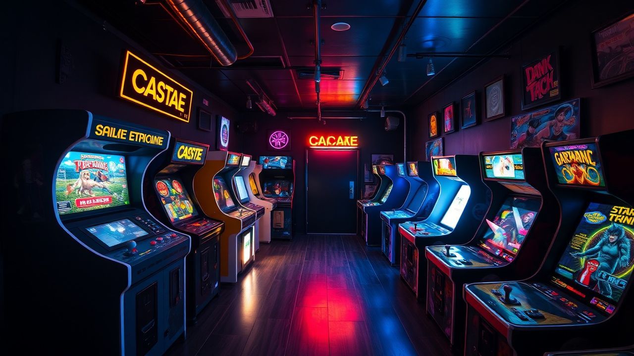 Vivid Arcade Cabinet Glow Neon Dreams