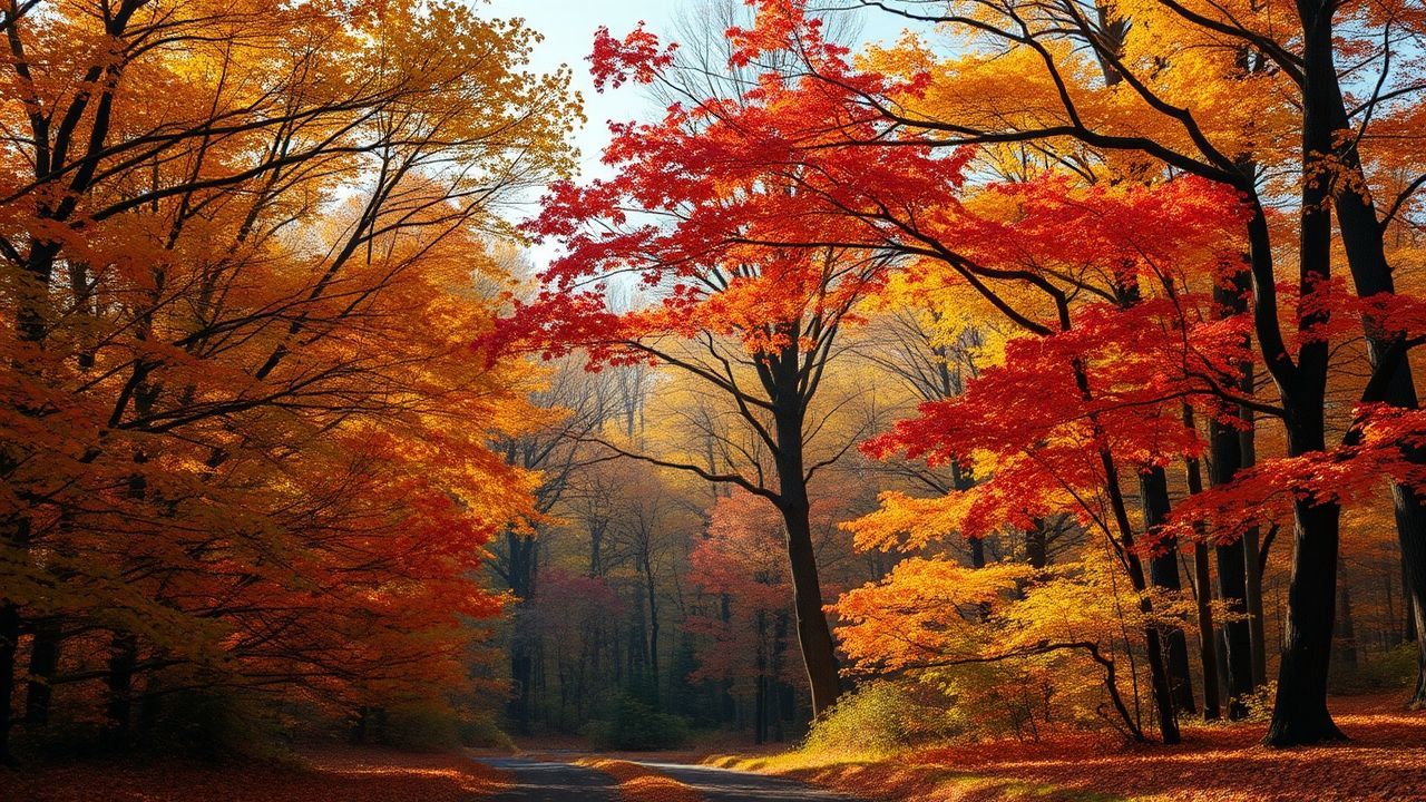 Golden Forest Explosion Colors in Autumn