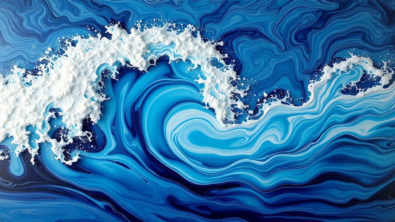 Iridescent Resin Art Ocean