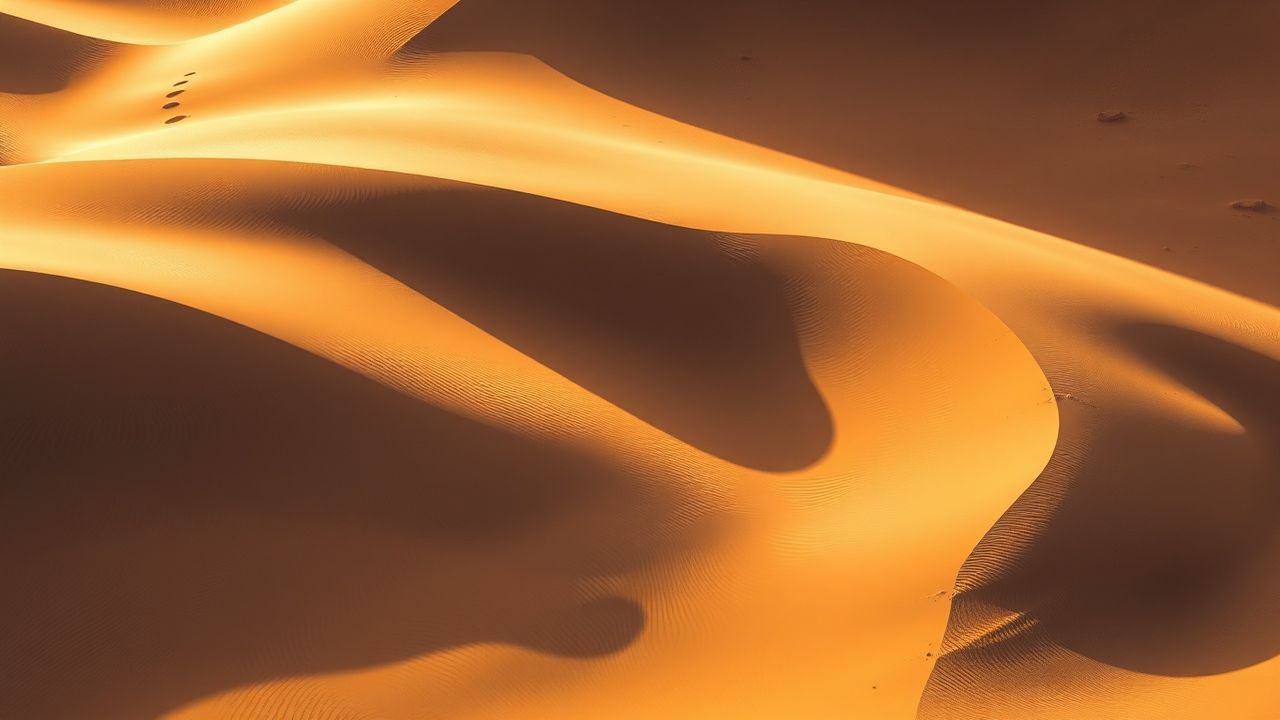 Breathtaking Sand Dunes Shadows from Above
