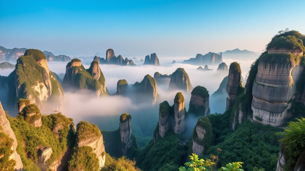 Dramatic China Zhangjiajie Avatar in the Mist